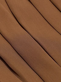 Penelope Silk Cropped Bubble-Hem Top