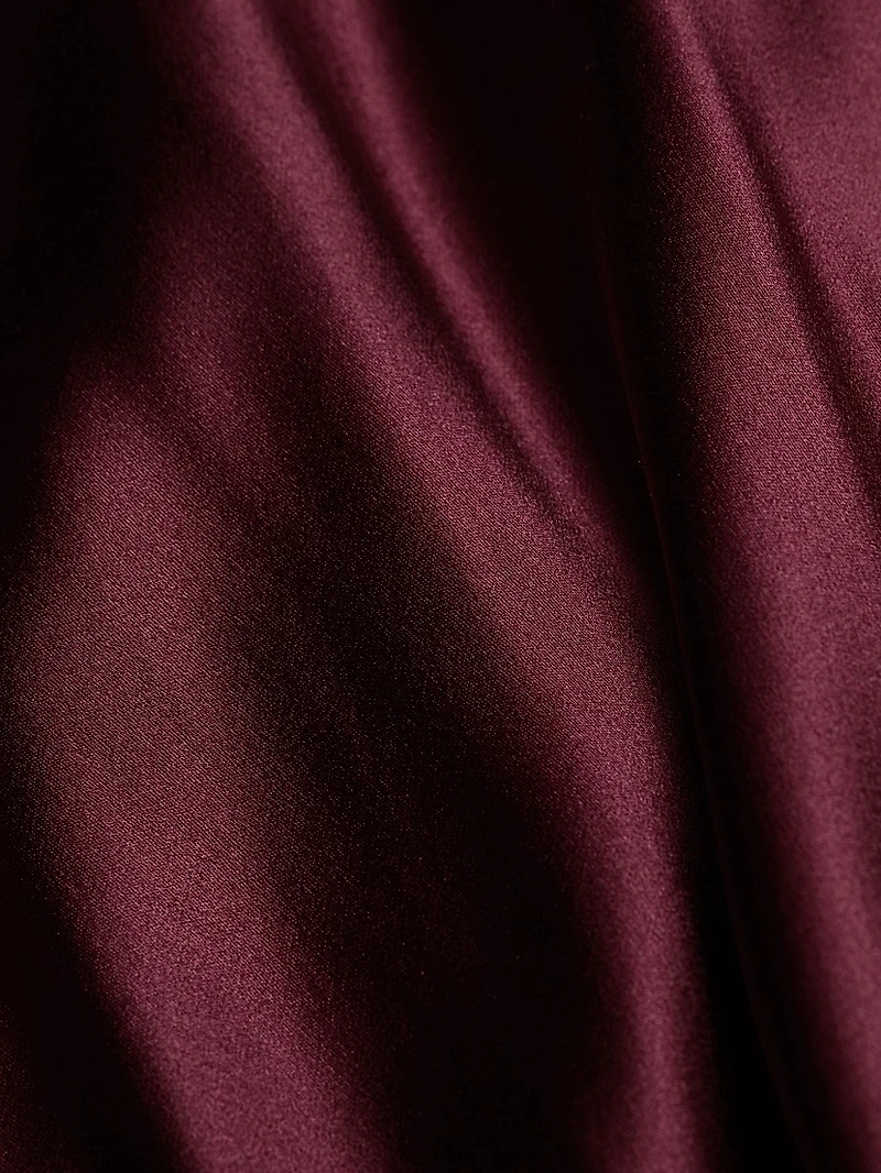 Ruth Silk Bias-Cut Long-Sleeve Gown