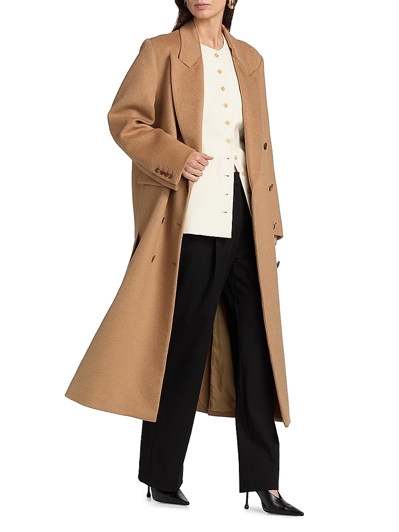 Lilli Camel Hair Double-Breasted Coat
