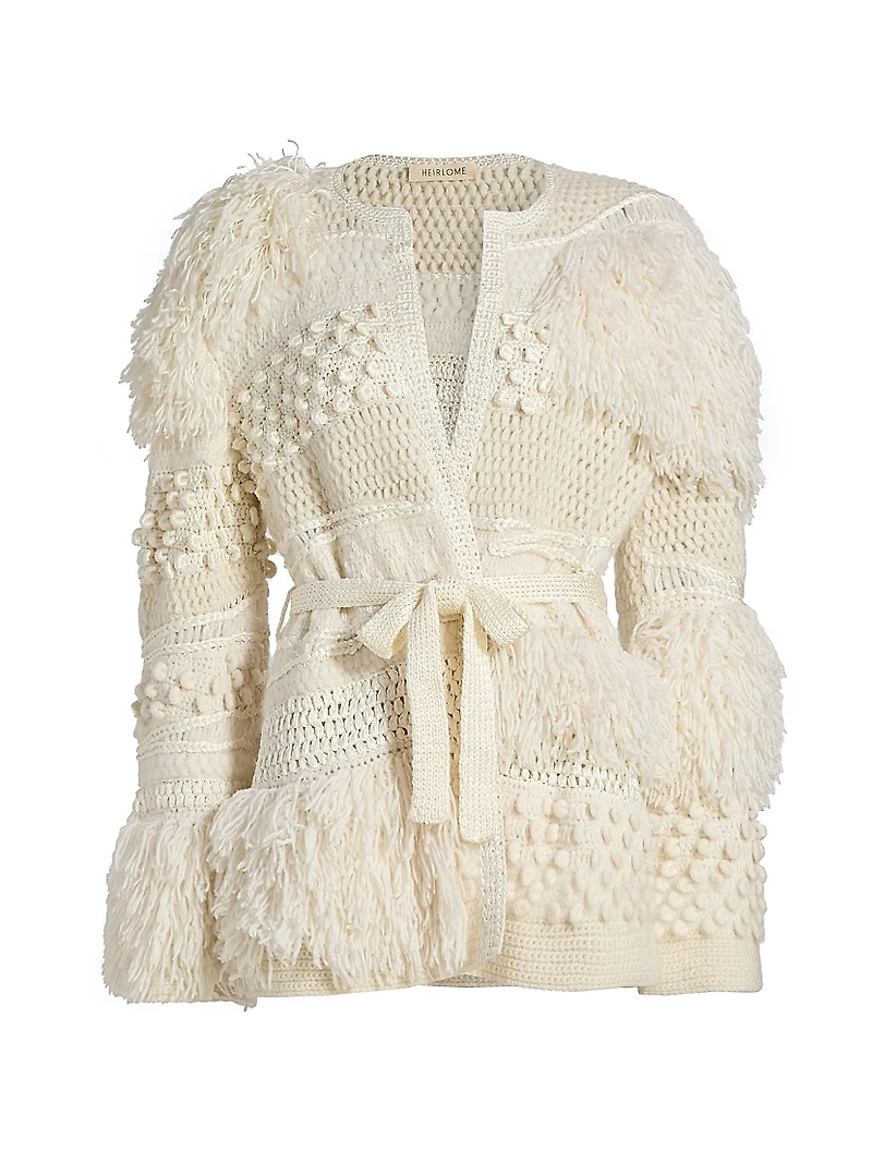 Vida Crochet Silk-Blend Cardigan