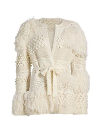 Vida Crochet Silk-Blend Cardigan