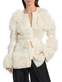 Vida Crochet Silk-Blend Cardigan