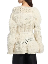 Vida Crochet Silk-Blend Cardigan