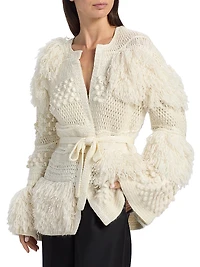 Vida Crochet Silk-Blend Cardigan