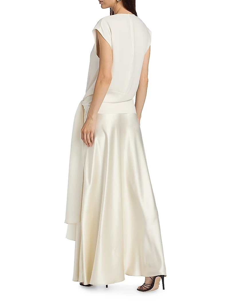 Grace Silk Tie-Sash Top