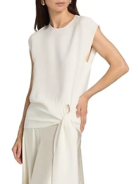 Grace Silk Tie-Sash Top