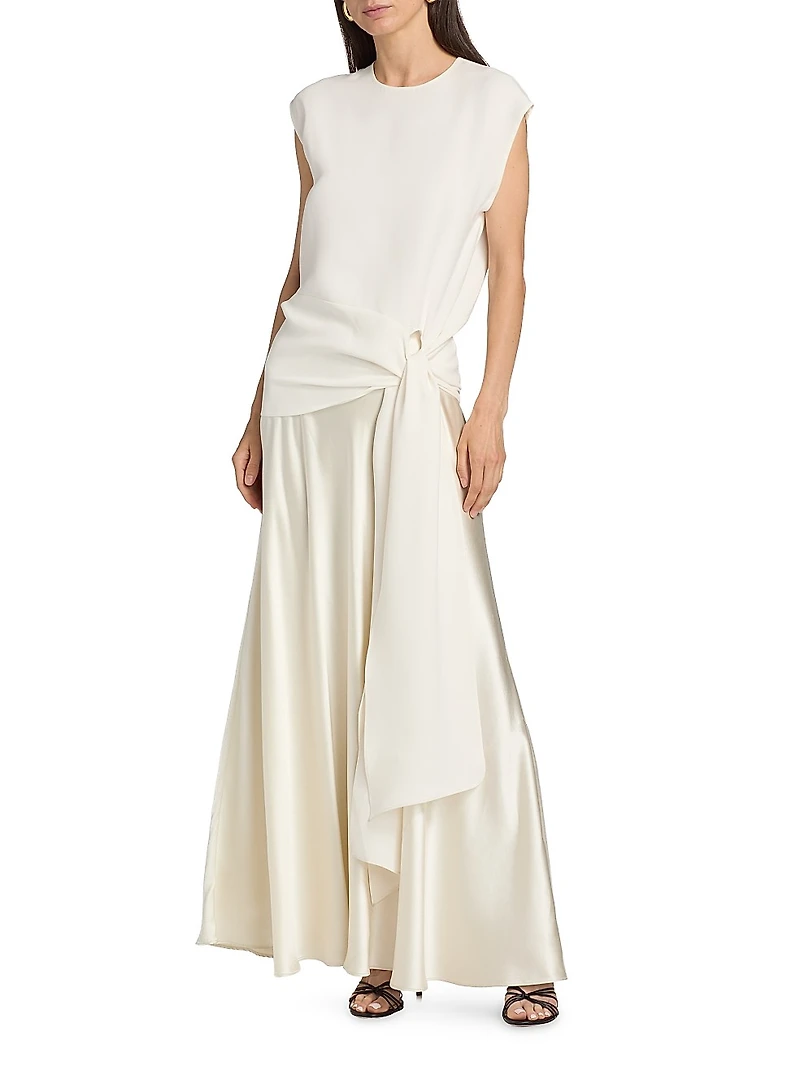 Grace Silk Tie-Sash Top