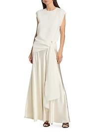 Grace Silk Tie-Sash Top