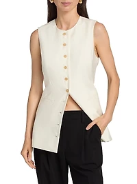 Paulina Sleeveless Wool-Silk Top