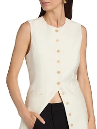 Paulina Sleeveless Wool-Silk Top
