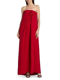 Manuela Silk Strapless Gown