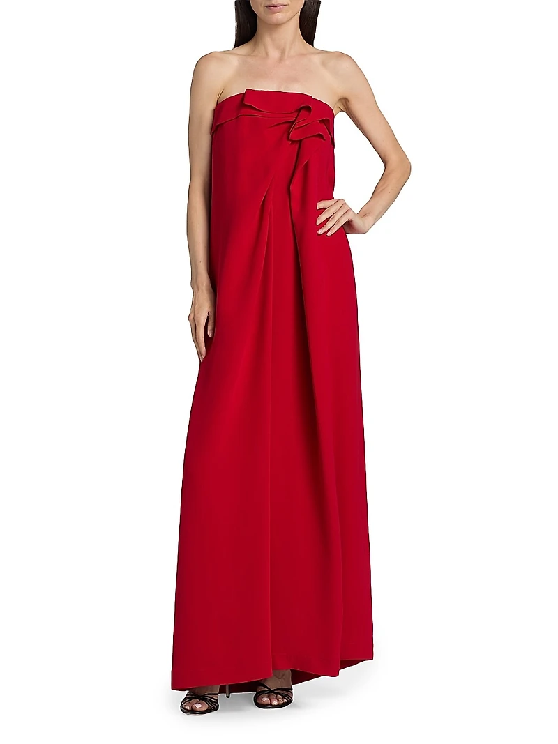 Manuela Silk Strapless Gown