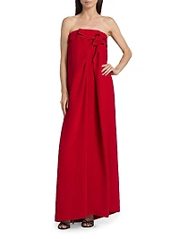 Manuela Silk Strapless Gown