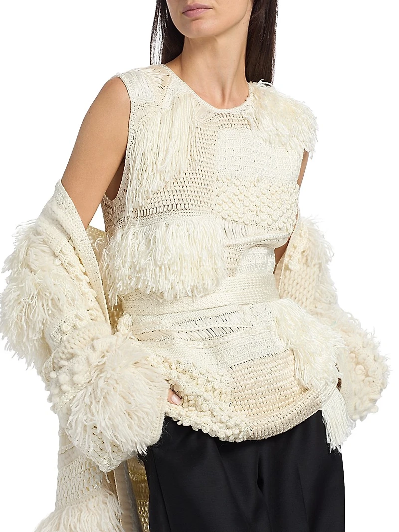 Laia Crochet Silk Top