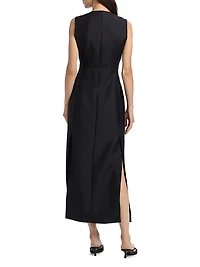Paulina Wool-Silk Maxi Dress