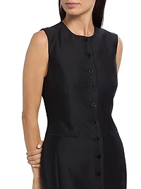 Paulina Wool-Silk Maxi Dress