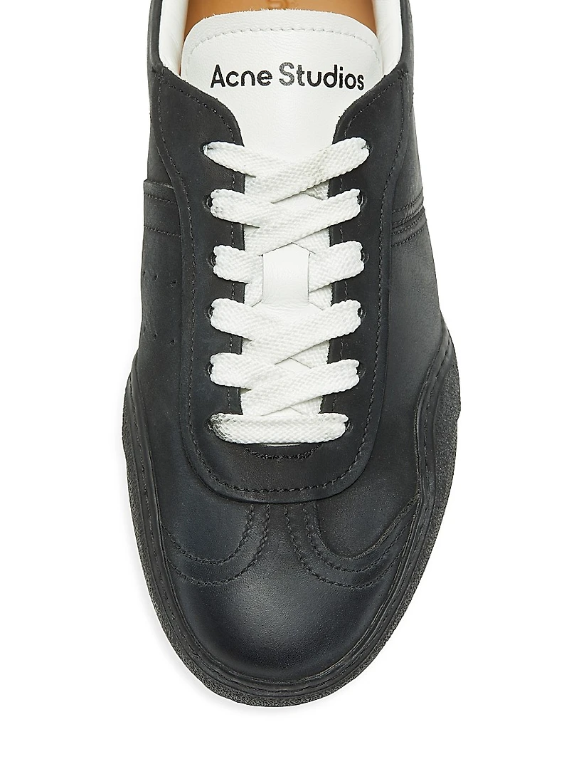 Bars Nubuk Leather Low-Top Sneakers