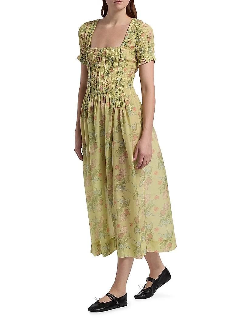 Raphaela Ruffle Midi-Dress