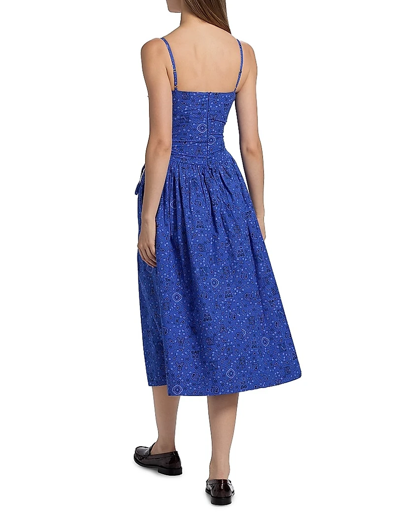 Angelina Drop-Waist Midi-Dress