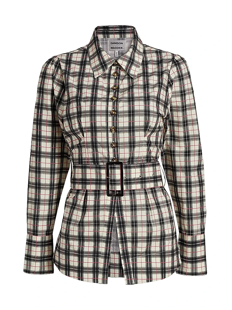 Harley Plaid Belted Shirt