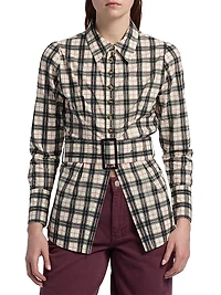 Harley Plaid Belted Shirt