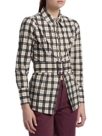 Harley Plaid Belted Shirt