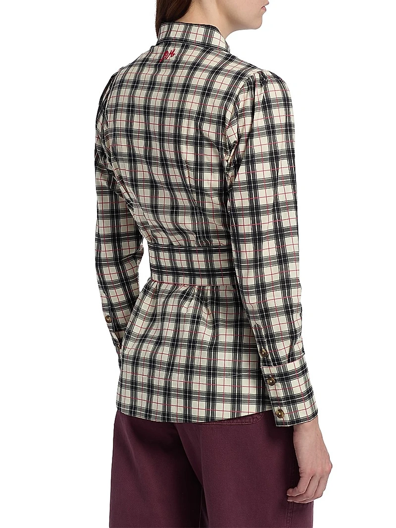 Harley Plaid Belted Shirt