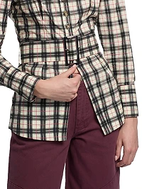 Harley Plaid Belted Shirt