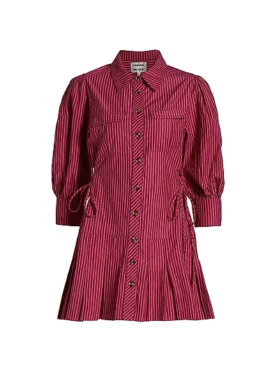 Maisie Striped Mini Shirt Dress