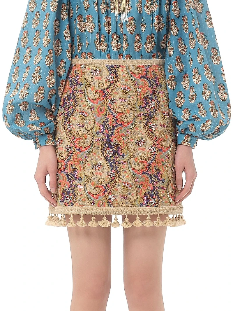 Embroidered Skirt on Piquet