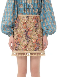 Embroidered Skirt on Piquet