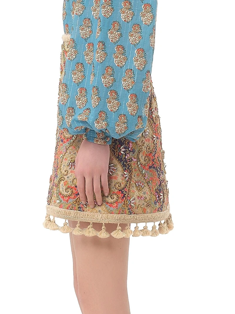 Embroidered Skirt on Piquet