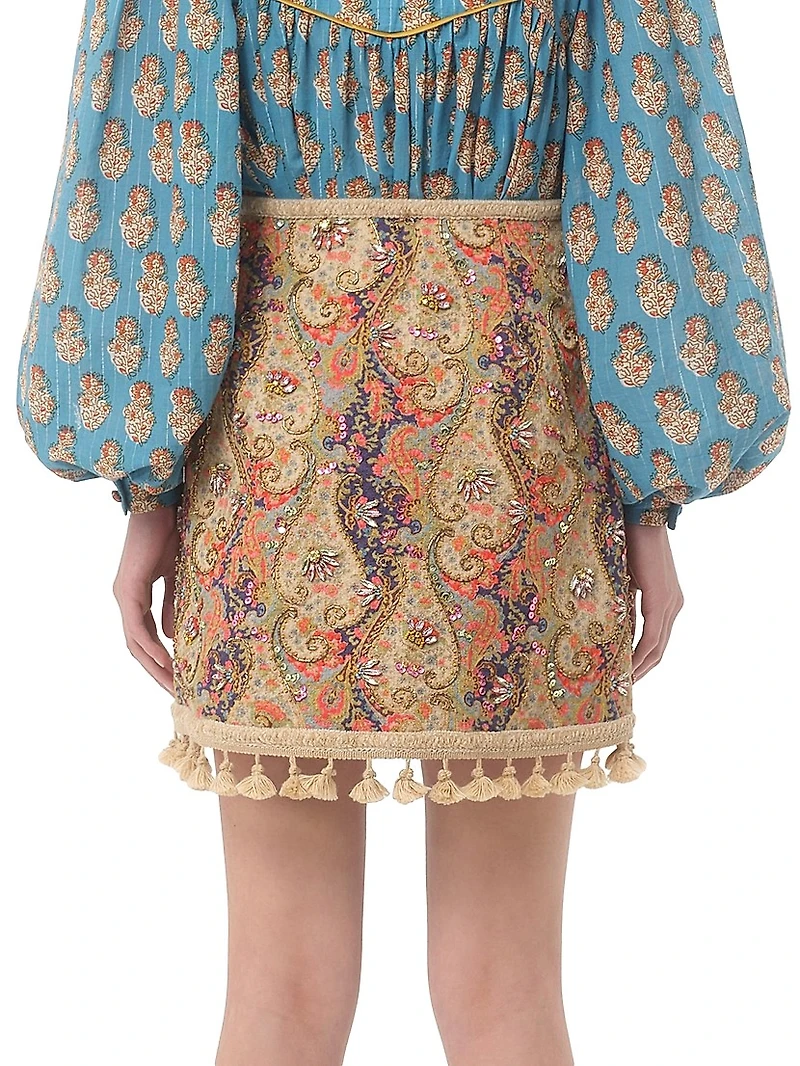 Embroidered Skirt on Piquet
