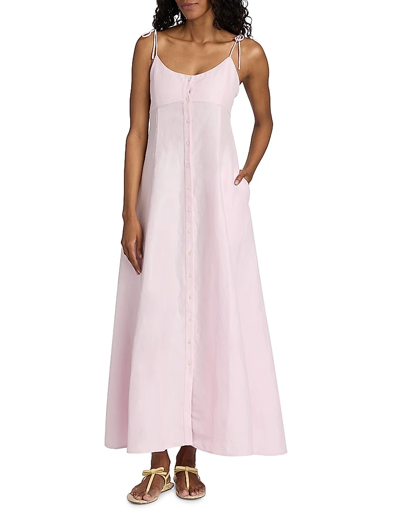 High Garden Satin Maxi Dress