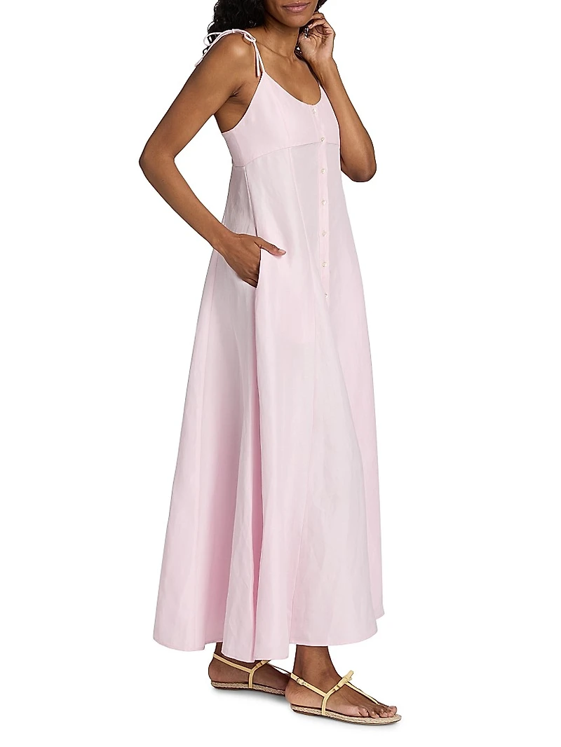High Garden Satin Maxi Dress