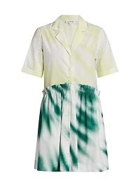 Mini Tie-Dye Gathered Shirtdress