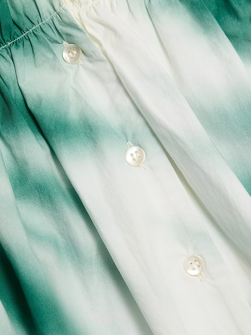 Mini Tie-Dye Gathered Shirtdress