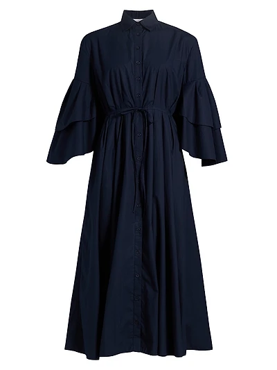 Fiesta Cotton Midi-Shirtdress