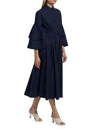 Fiesta Cotton Midi-Shirtdress