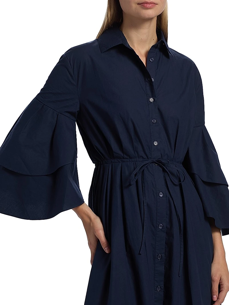 Fiesta Cotton Midi-Shirtdress