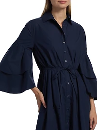 Fiesta Cotton Midi-Shirtdress