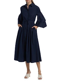 Fiesta Cotton Midi-Shirtdress