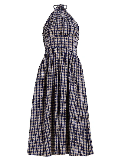 The Name Of Love Checked Halter Midi-Dress