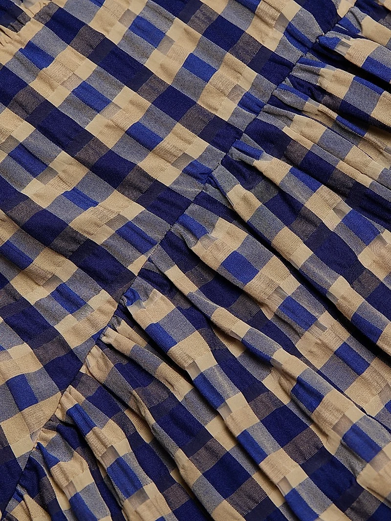 The Name Of Love Checked Halter Midi-Dress