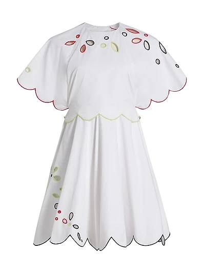 Buttercup Scalloped Cotton Minidress