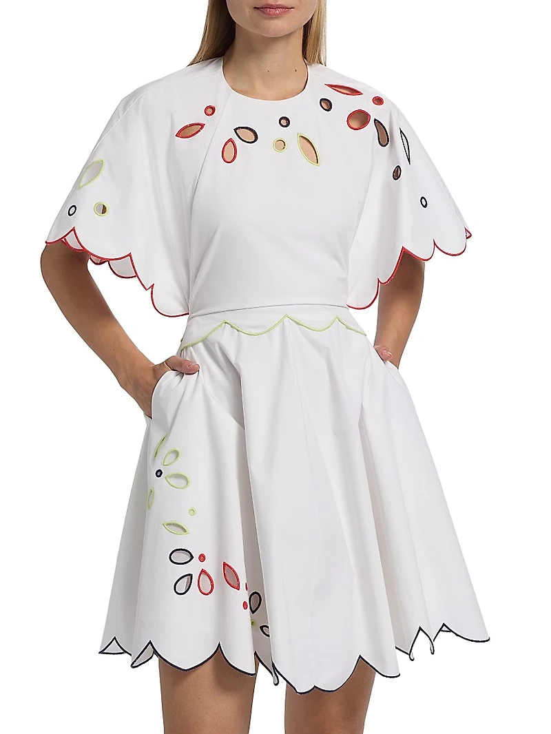 Buttercup Scalloped Cotton Minidress