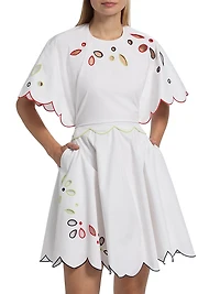 Buttercup Scalloped Cotton Minidress