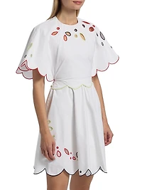 Buttercup Scalloped Cotton Minidress