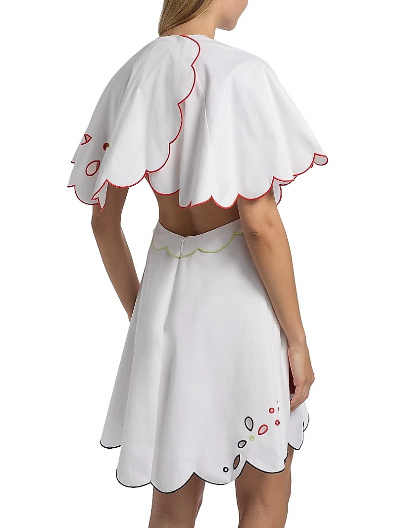 Buttercup Scalloped Cotton Minidress