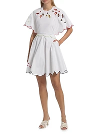 Buttercup Scalloped Cotton Minidress